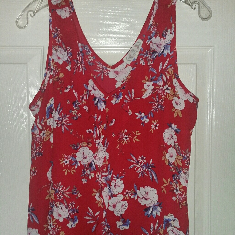Pink Rose Sleeveless Blouse